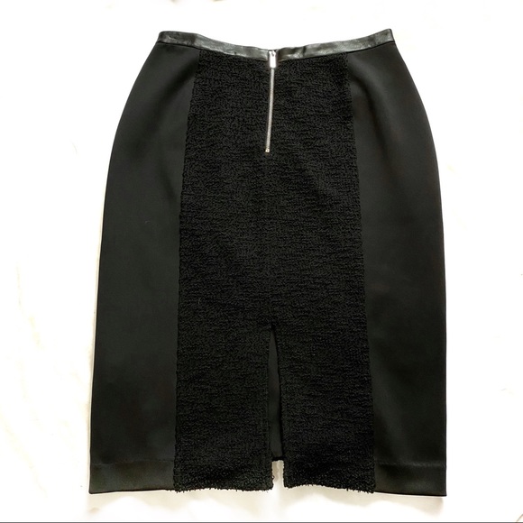 Calvin Klein textured panel black pencil skirt - Picture 5 of 9